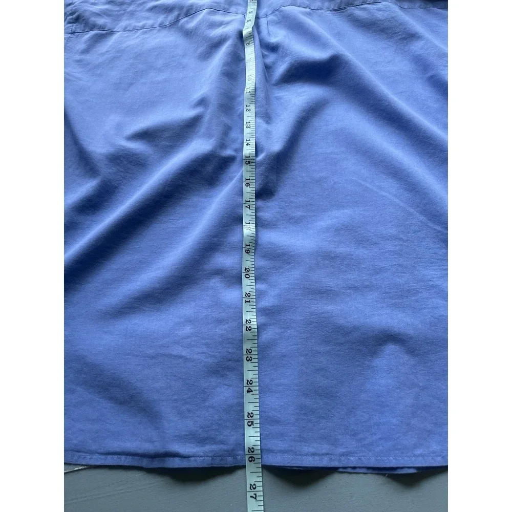 J.Jill Periwinkle Blue Collared Button Down Shirt Soft Minimal Capsule Top - Picture 9 of 11